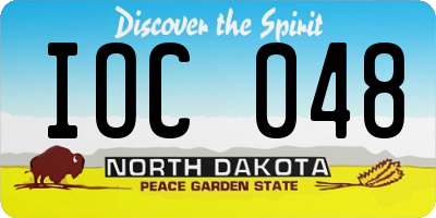 ND license plate IOC048