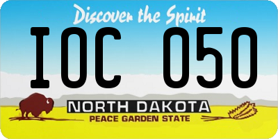 ND license plate IOC050