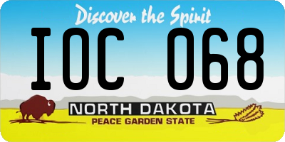 ND license plate IOC068