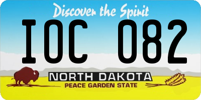 ND license plate IOC082