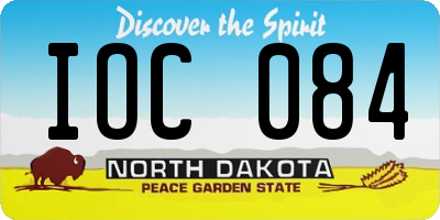 ND license plate IOC084