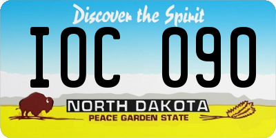ND license plate IOC090