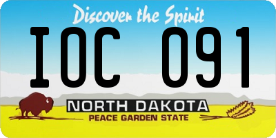 ND license plate IOC091
