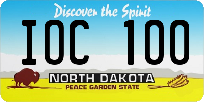 ND license plate IOC100