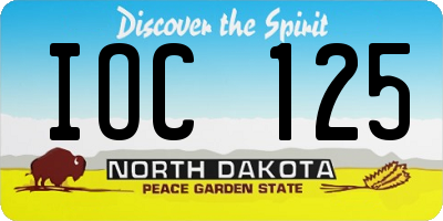ND license plate IOC125