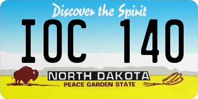 ND license plate IOC140