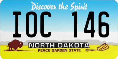ND license plate IOC146