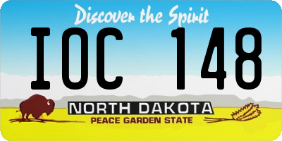 ND license plate IOC148
