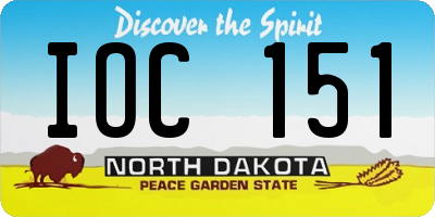 ND license plate IOC151