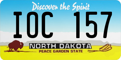 ND license plate IOC157