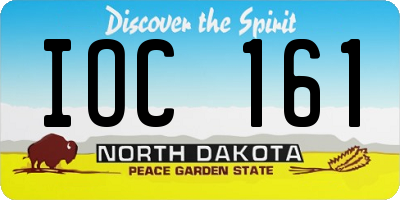 ND license plate IOC161