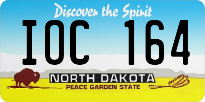 ND license plate IOC164