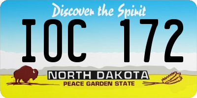 ND license plate IOC172