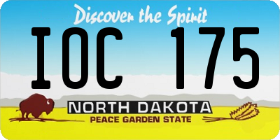 ND license plate IOC175