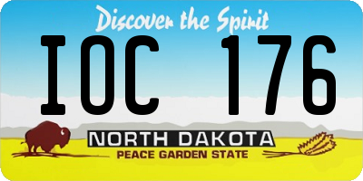 ND license plate IOC176