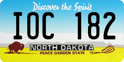 ND license plate IOC182