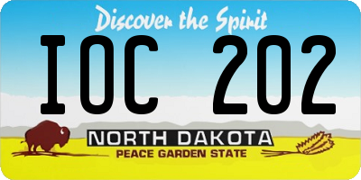 ND license plate IOC202