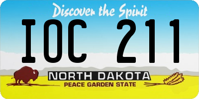 ND license plate IOC211