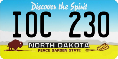 ND license plate IOC230