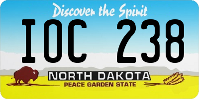 ND license plate IOC238