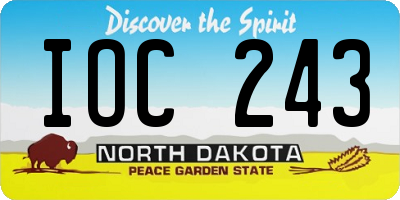 ND license plate IOC243