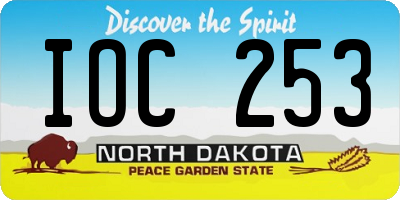 ND license plate IOC253