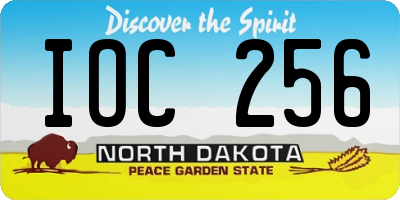 ND license plate IOC256