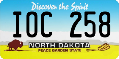 ND license plate IOC258