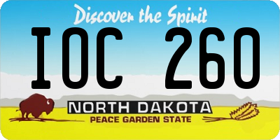 ND license plate IOC260