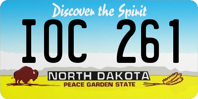 ND license plate IOC261