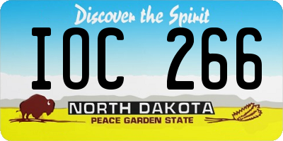 ND license plate IOC266