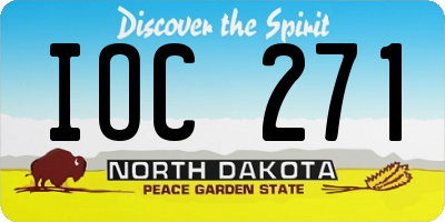 ND license plate IOC271