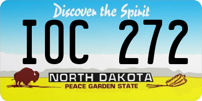 ND license plate IOC272