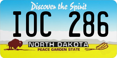 ND license plate IOC286