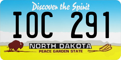 ND license plate IOC291