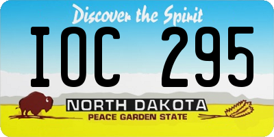 ND license plate IOC295