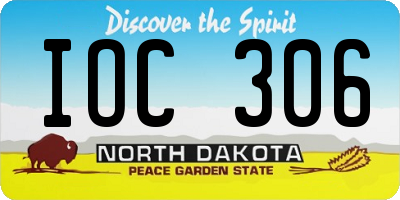 ND license plate IOC306