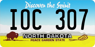 ND license plate IOC307