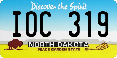 ND license plate IOC319