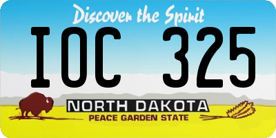 ND license plate IOC325