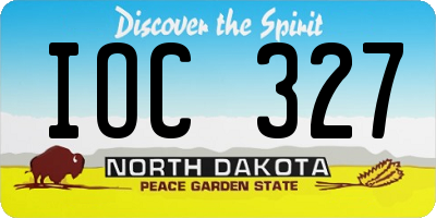 ND license plate IOC327