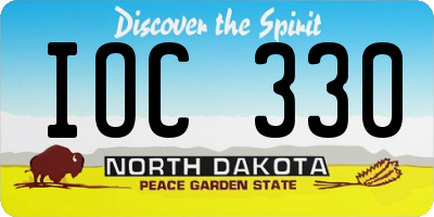 ND license plate IOC330