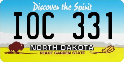 ND license plate IOC331