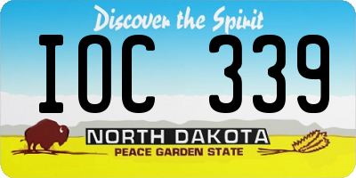ND license plate IOC339