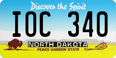 ND license plate IOC340