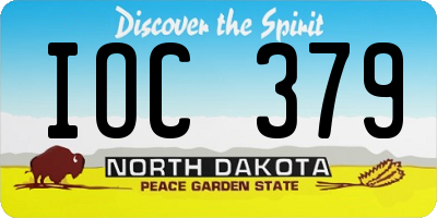 ND license plate IOC379