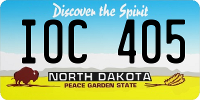 ND license plate IOC405