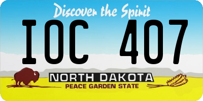 ND license plate IOC407