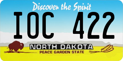 ND license plate IOC422
