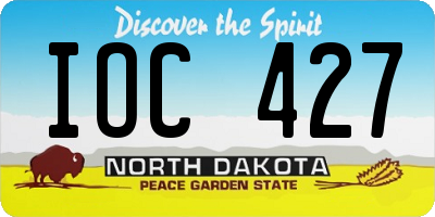 ND license plate IOC427